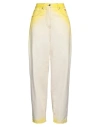 Msgm Cotton Jeans In Yellow
