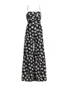 Msgm Floral-print Cotton Jumpsuit In Black