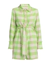 Msgm Woman Jumpsuit Lime Green Size 8 Cotton, Polyamide, Elastane In Green