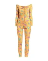 Msgm Woman Jumpsuit Orange Size 4 Polyamide, Elastane In Orange