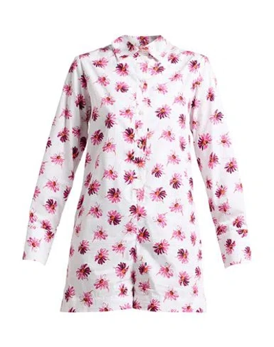 Msgm Woman Jumpsuit White Size 4 Cotton