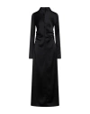 Msgm Black Crewneck Maxi Dress In Black