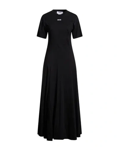 Msgm Woman Maxi Dress Black Size M Cotton