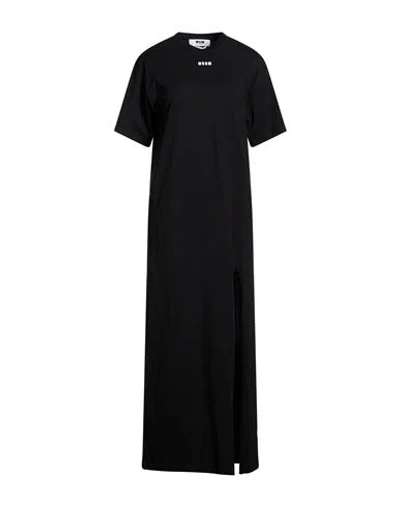 Msgm Woman Maxi Dress Black Size M Cotton