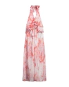 Msgm Woman Maxi Dress Coral Size 6 Viscose In Red