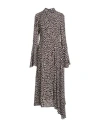 Msgm Woman Maxi Dress Dark Brown Size 10 Viscose, Polyester In Brown