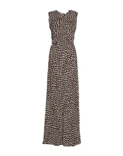 Msgm Woman Maxi Dress Dark Brown Size 6 Viscose