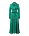 Msgm Woman Maxi Dress Green Size 4 Acetate, Viscose