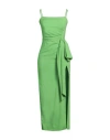 Msgm Woman Maxi Dress Green Size 8 Viscose, Polyester, Elastane