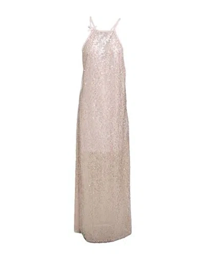 Msgm Woman Maxi Dress Light Brown Size 4 Polyester In Neutral