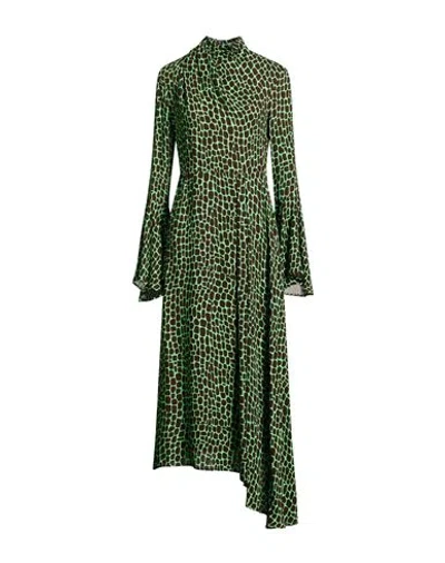 Msgm Woman Maxi Dress Light Green Size 8 Viscose, Polyester