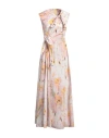 Msgm Woman Maxi Dress Light Pink Size 8 Cotton In Pink