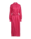 Msgm Woman Maxi Dress Magenta Size 6 Acetate, Viscose