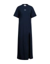 Msgm Woman Maxi Dress Navy Blue Size M Cotton