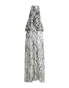 Msgm Woman Maxi Dress Off White Size 8 Polyester In Off White