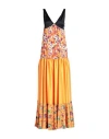 Msgm Woman Maxi Dress Orange Size 4 Recycled Polyester, Polyester In Orange