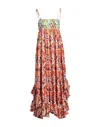 Msgm Long Dresses In Orange