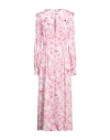 Msgm Woman Maxi Dress Pink Size 10 Viscose In Pink