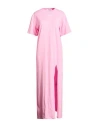 Msgm Woman Maxi Dress Pink Size Xs Cotton