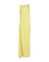 Msgm Woman Maxi Dress Yellow Size 8 Linen, Viscose In Yellow