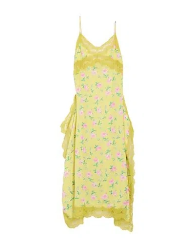 Msgm Woman Maxi Dress Yellow Size 6 Polyester