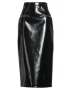 Msgm Faux-leather Zipped Midi Skirt In Black
