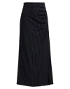 Msgm Woman Maxi Skirt Black Size 10 Virgin Wool, Polyester In Black