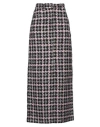 Msgm Woman Maxi Skirt Black Size 6 Synthetic Fibers, Cotton, Wool, Metallic Fiber In Black