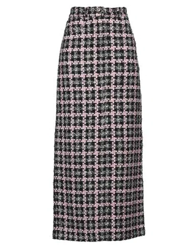 Msgm Woman Maxi Skirt Black Size 4 Synthetic Fibers, Cotton, Wool, Metallic Fiber