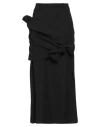 Msgm Woman Maxi Skirt Black Size 6 Polyester, Elastane
