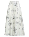 Msgm Woman Maxi Skirt Ivory Size 8 Cotton