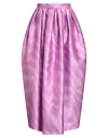 Msgm Woman Maxi Skirt Mauve Size 4 Polyester In Purple