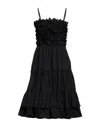Msgm Woman Midi Dress Black Size 8 Polyester