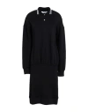 Msgm Woman Midi Dress Black Size M Cotton In Black