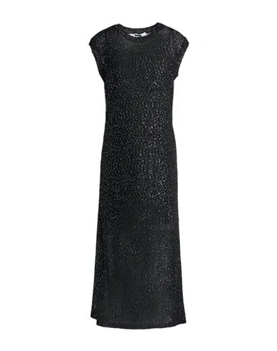 Msgm Woman Midi Dress Black Size Xl Polyester