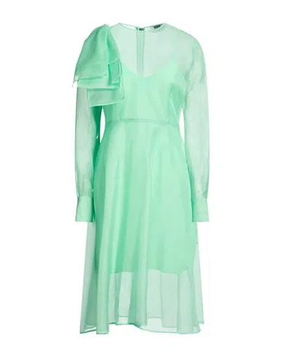 Msgm Woman Midi Dress Light Green Size 6 Polyester
