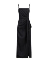 Msgm Woman Midi Dress Midnight Blue Size 8 Virgin Wool, Elastane