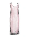 Msgm Woman Midi Dress Pink Size 8 Polyester