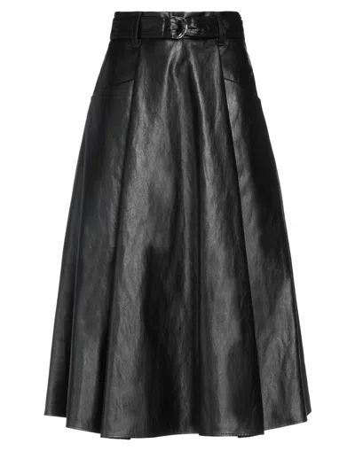 Msgm Midi Skirts In Black