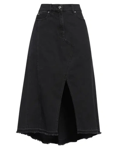 Msgm Woman Midi Skirt Black Size 4 Cotton