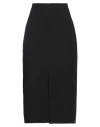 Msgm Woman Midi Skirt Black Size 4 Polyester, Viscose, Elastane In Black