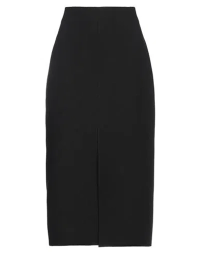 Msgm Woman Midi Skirt Black Size 4 Polyester, Viscose, Elastane