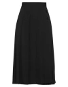 Msgm Woman Midi Skirt Black Size 6 Polyester In Black