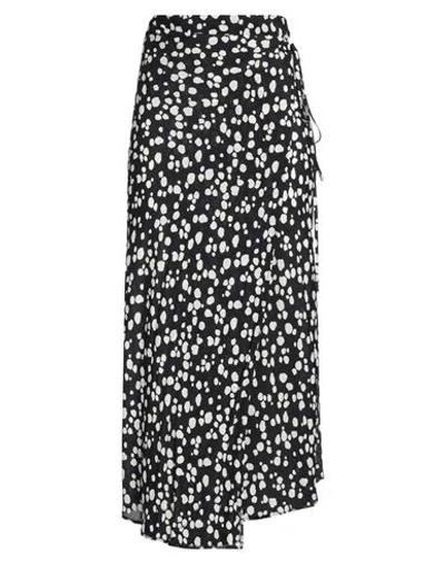 Msgm Woman Midi Skirt Black Size 6 Viscose