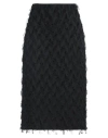 Msgm Fringe Detailed Midi Skirt In Black