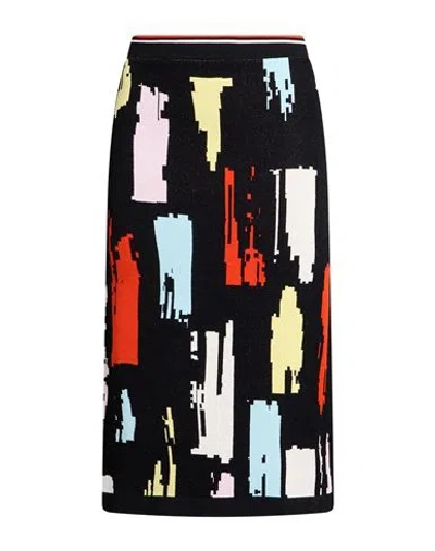Msgm Woman Midi Skirt Black Size S Viscose, Polyester