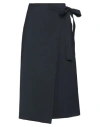 Msgm Woman Midi Skirt Midnight Blue Size 10 Virgin Wool, Elastane In Blue