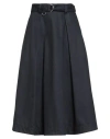 Msgm Woman Midi Skirt Midnight Blue Size 4 Cotton