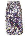 Msgm Woman Midi Skirt Purple Size 4 Cotton