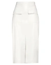 Msgm Woman Midi Skirt White Size 4 Polyester In White